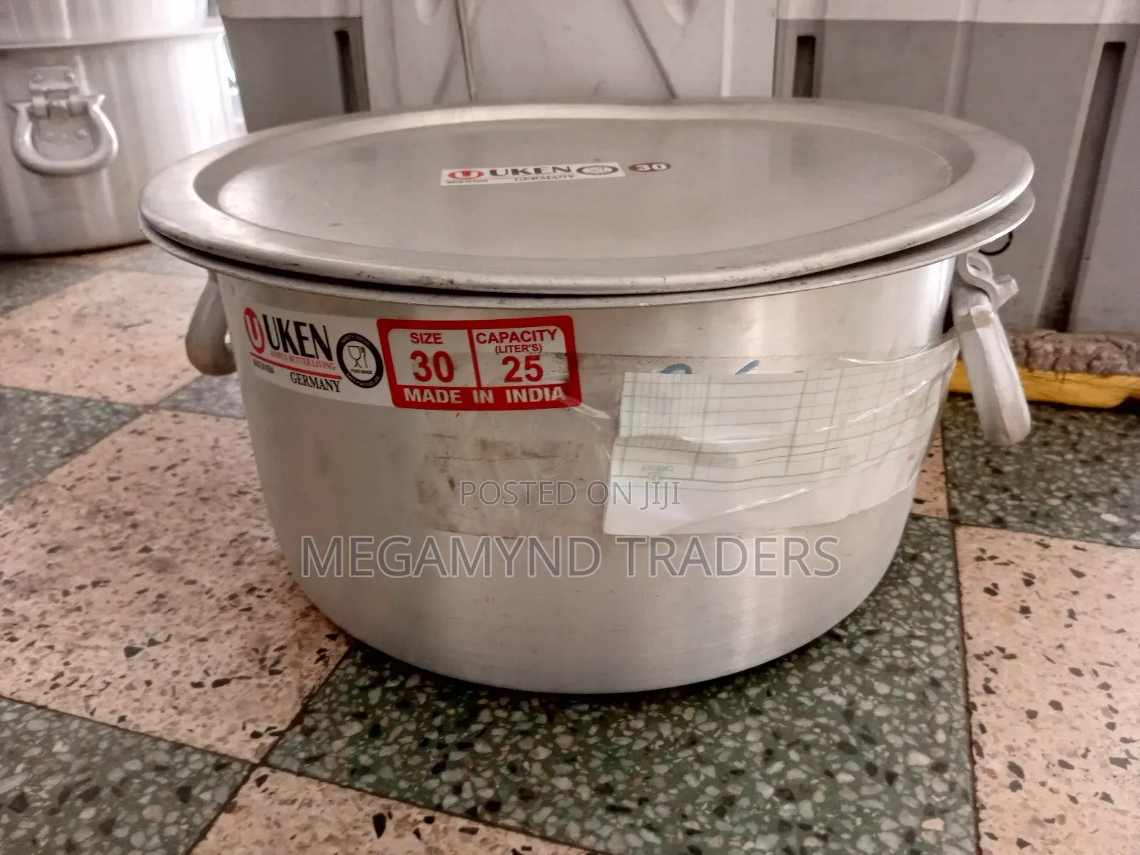 25 LTR Aluminium Sufuria With Handle +Lid /Uken Heavy Gauge Sufuria