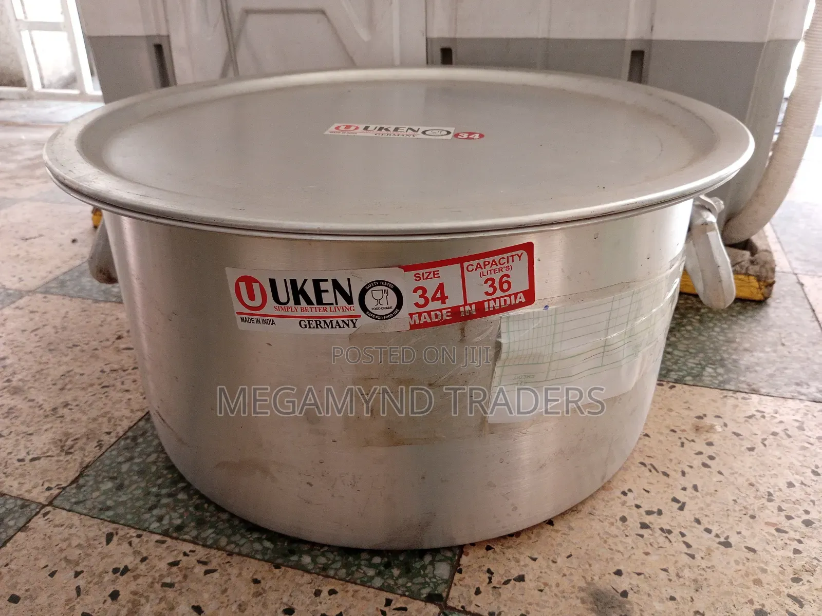 25 LTR Aluminium Sufuria With Handle +Lid /Uken Heavy Gauge Sufuria