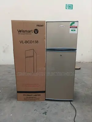 Silver Volsmart 138litres Double Door Refrigerator