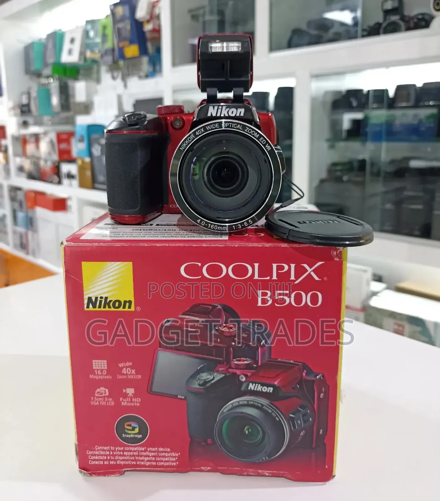 Nikon Coolpix B500 Digital Camera (Red) Clean