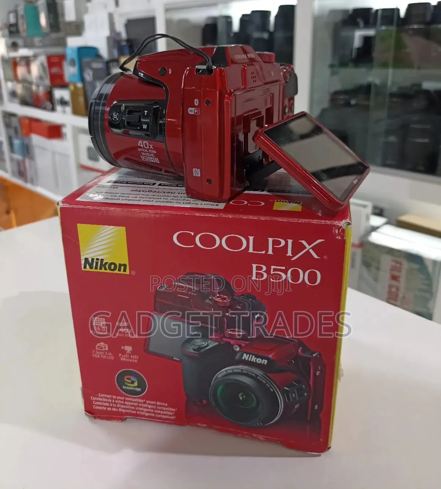 Nikon Coolpix B500 Digital Camera (Red) Clean