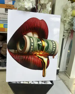 Dollar Money on Lips A3 Wall Art Wall Haning Decor