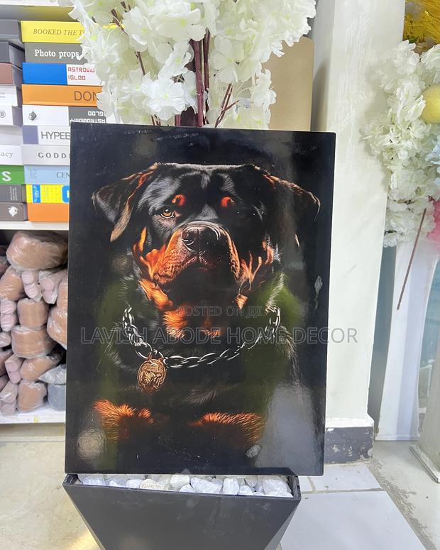 Bull Dog A3 Wall Art Wall Hanging Decor Black