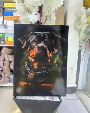Bull Dog A3 Wall Art Wall Hanging Decor Black