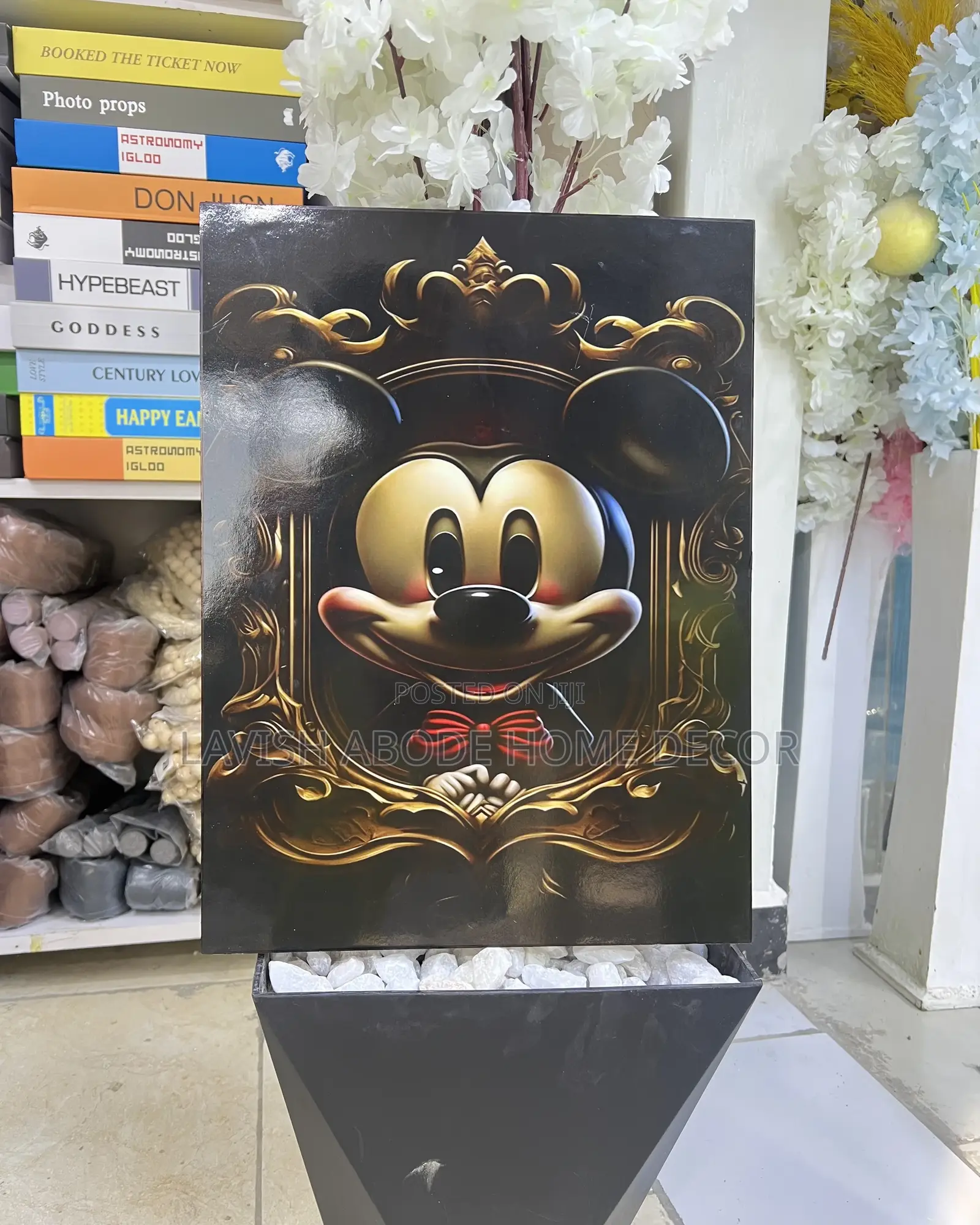 Black Cartoon Themed A3 Wall Art Hanging Decor
