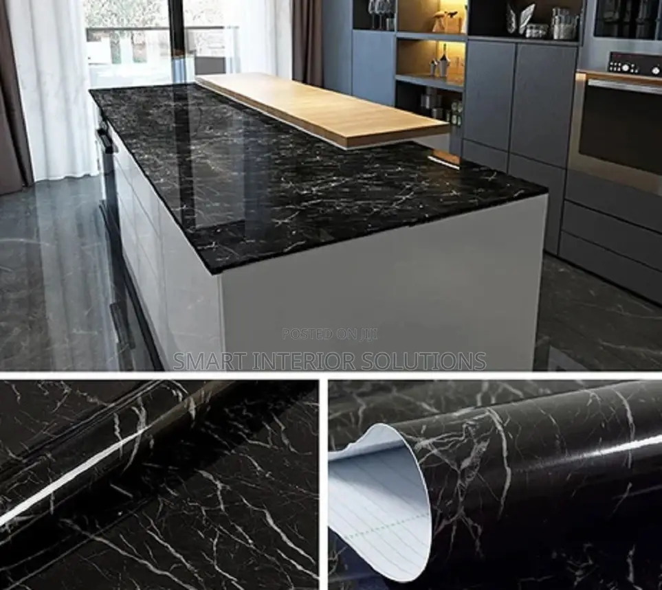 Black Marble Contact Wallpaper