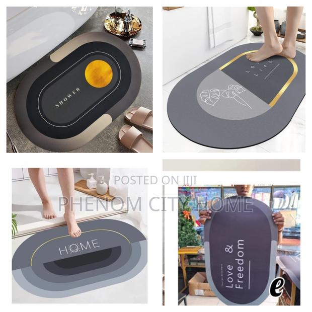 Greyish Design Rubber Bottom Absorbent Doormats - thumbnail 3