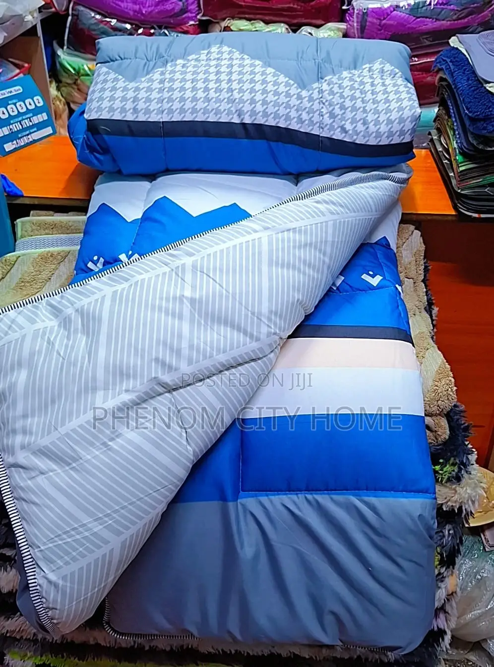 Blueish Quality Binded Duvets Set Available