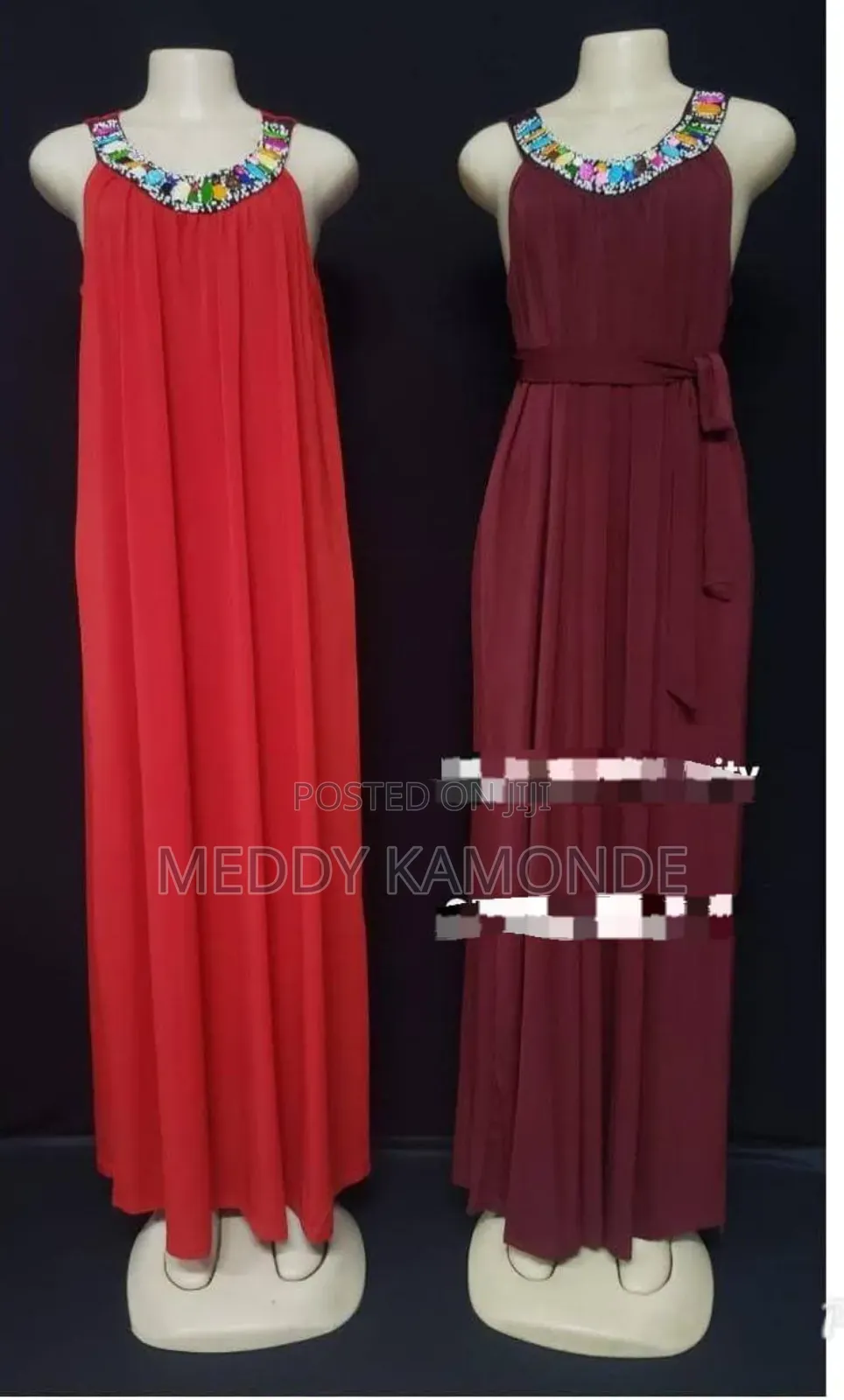 Designer Red Maternity Long Dress