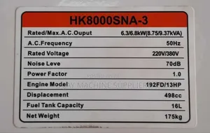 Hisaki Japan 3 Phase Power Generator 9.3kva