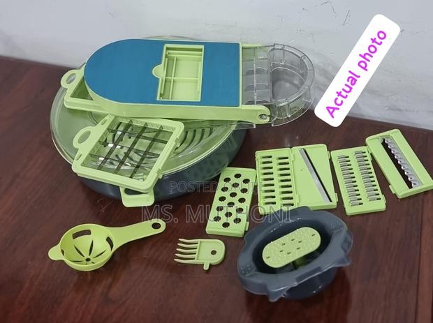 9in1 Functions Vegetable Cutter Round Bowl Dice,Shred Slice - thumbnail 3