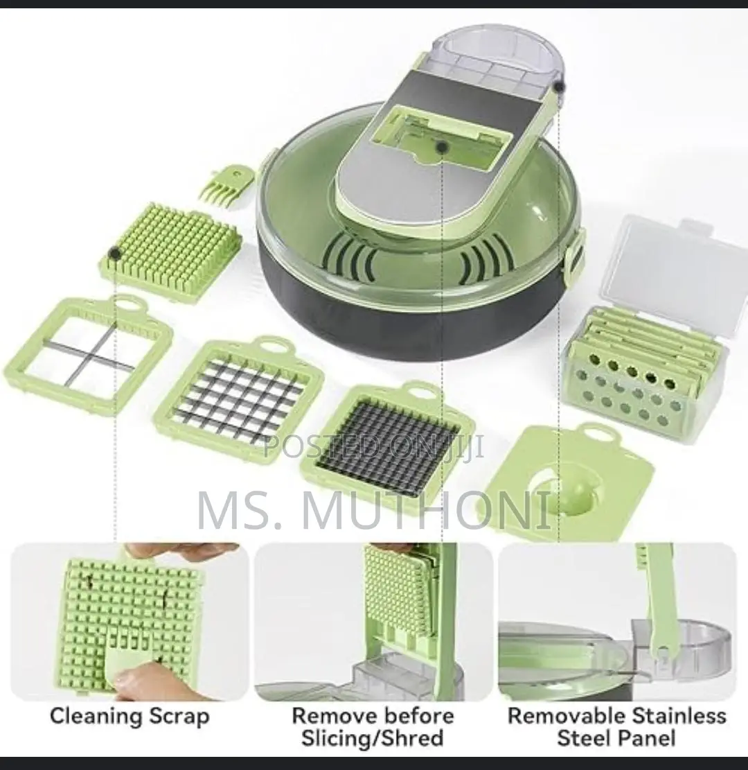 9in1 Functions Vegetable Cutter Round Bowl Dice,Shred Slice