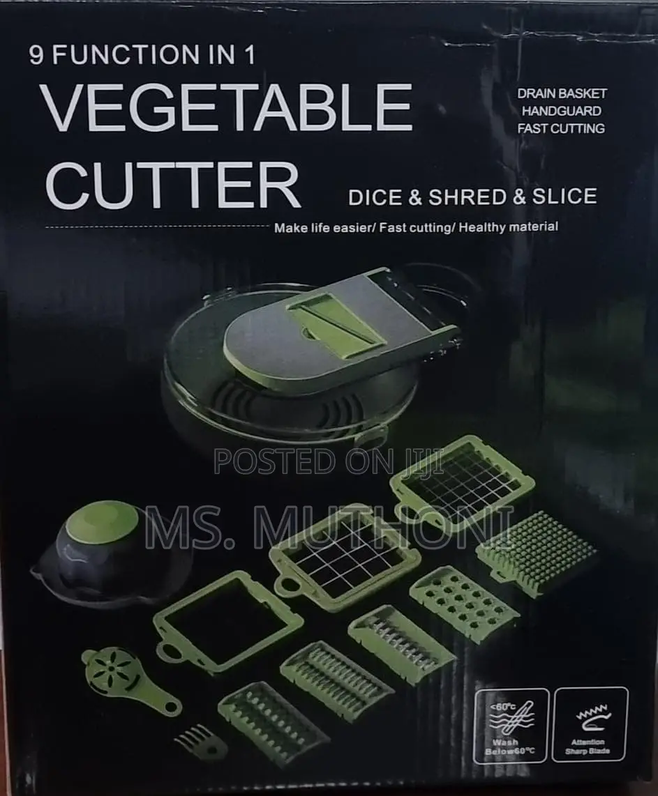 9in1 Functions Vegetable Cutter Round Bowl Dice,Shred Slice
