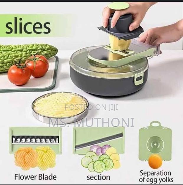 9in1 Functions Vegetable Cutter Round Bowl Dice,Shred Slice - thumbnail 6