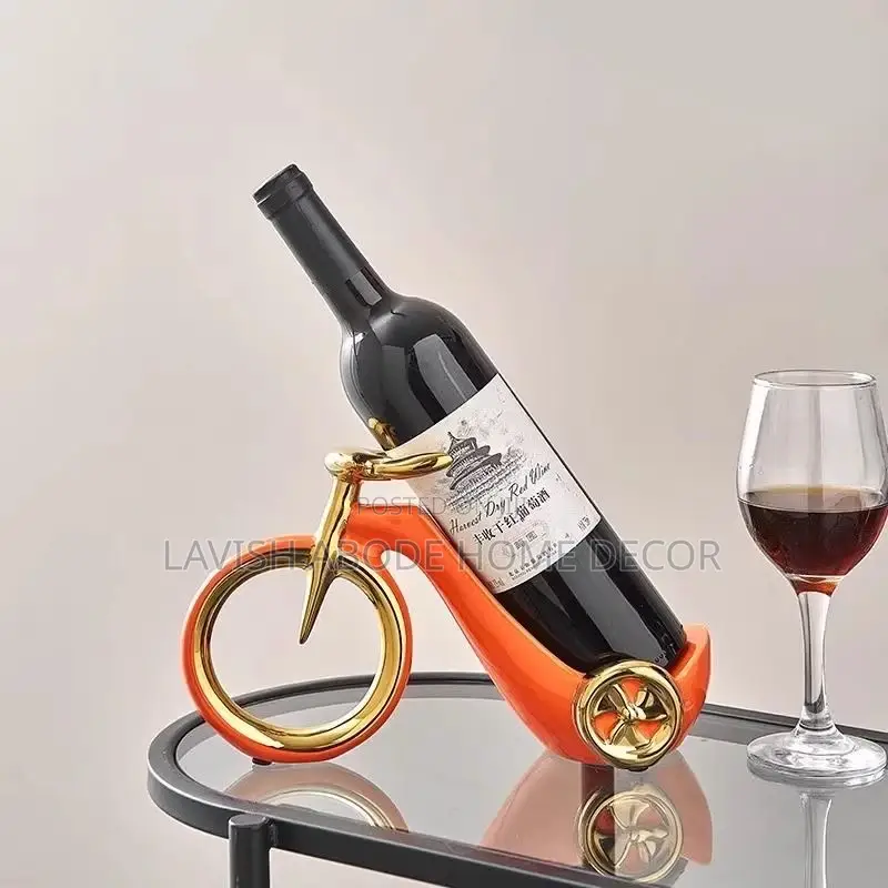 Ceramic Wine Bottle Holder Available in White and Orange