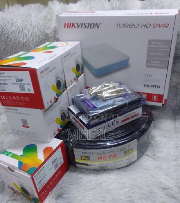 Hikvision 4 1080p Colored Night Vision CCTV Cameras Complete - main view