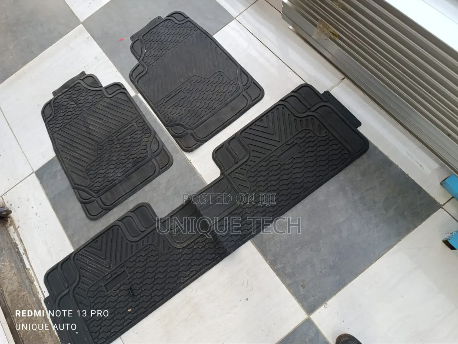 Premium 3-Piece Conjoined Rubber Floor Mats