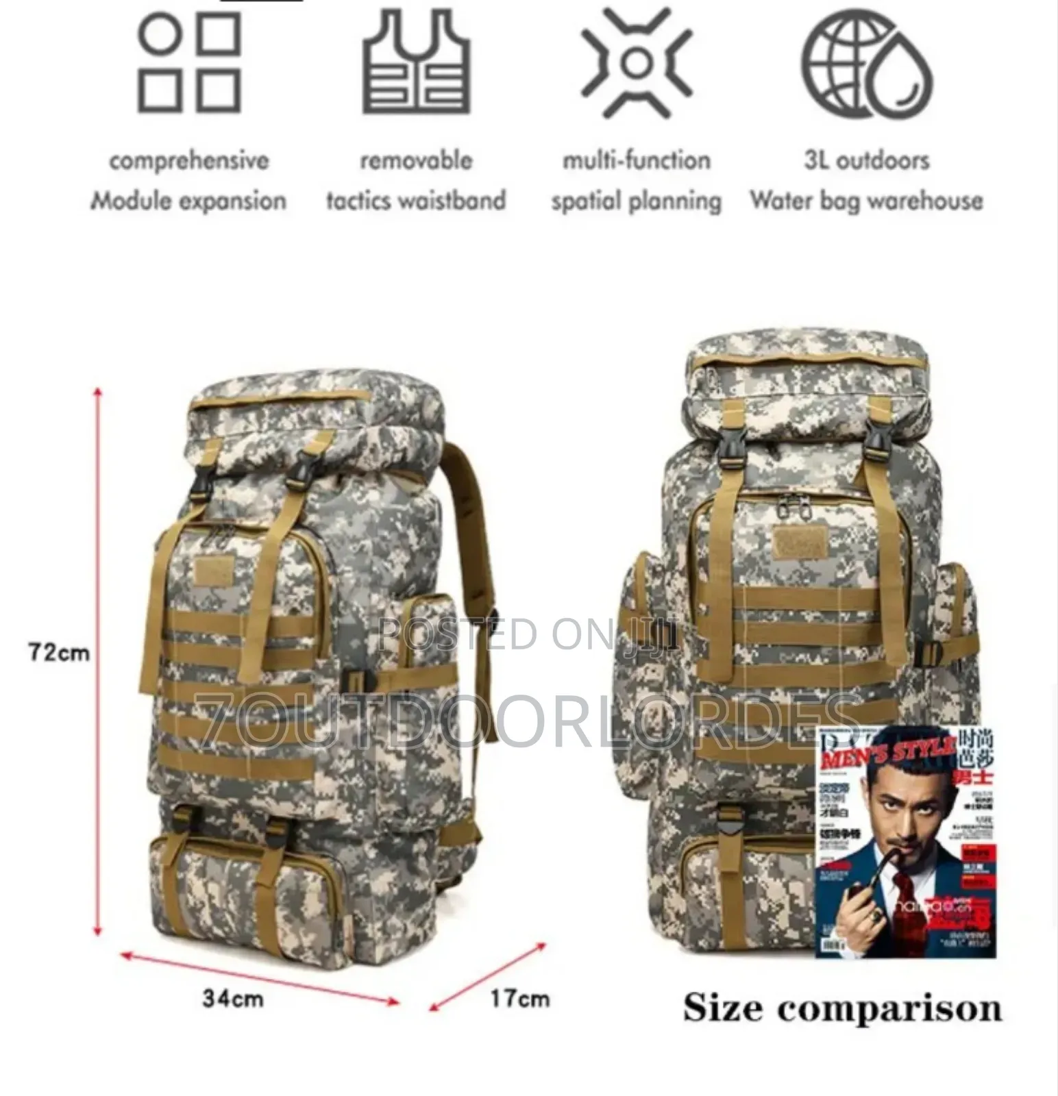 Large Bag Tactical Rucksack