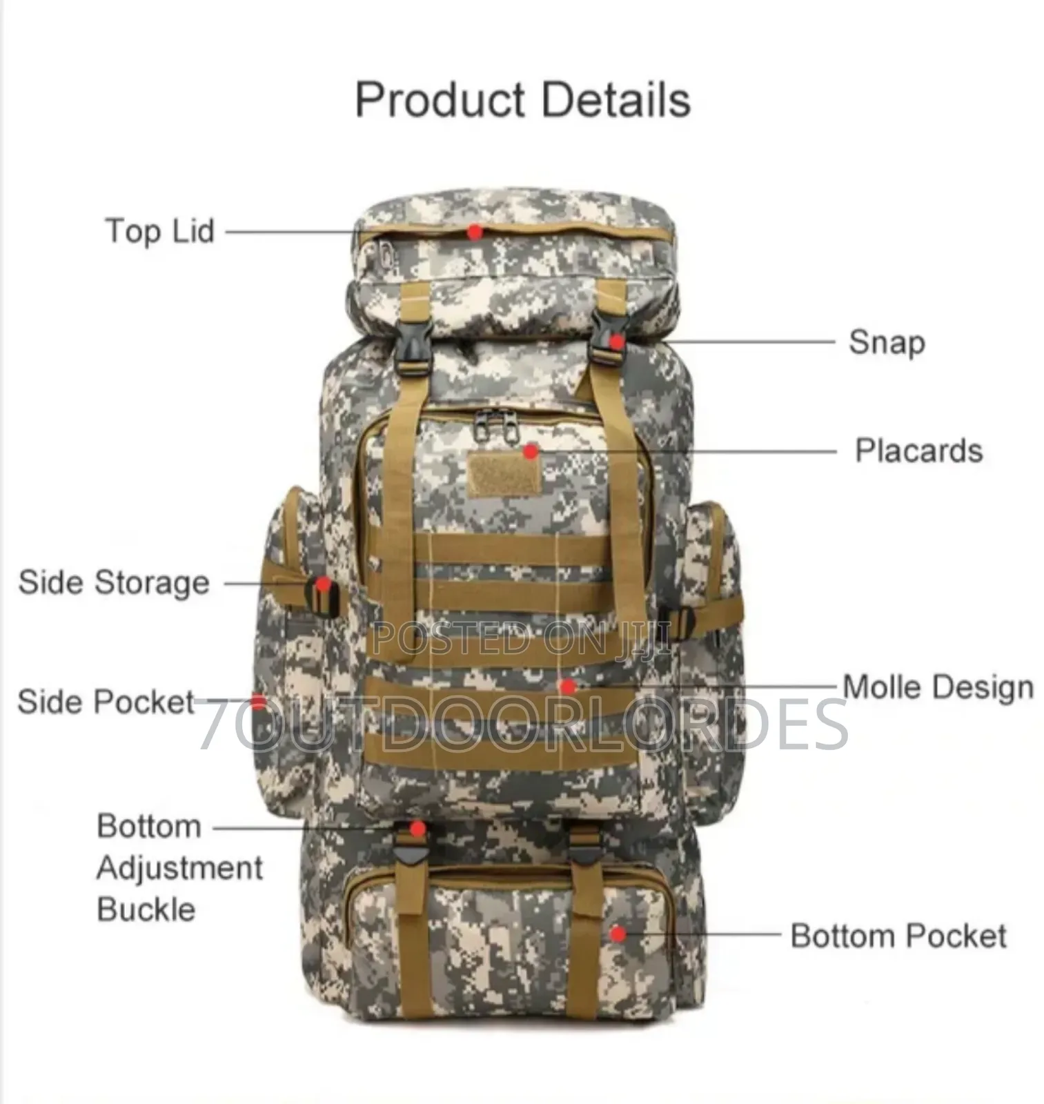 Large Bag Tactical Rucksack