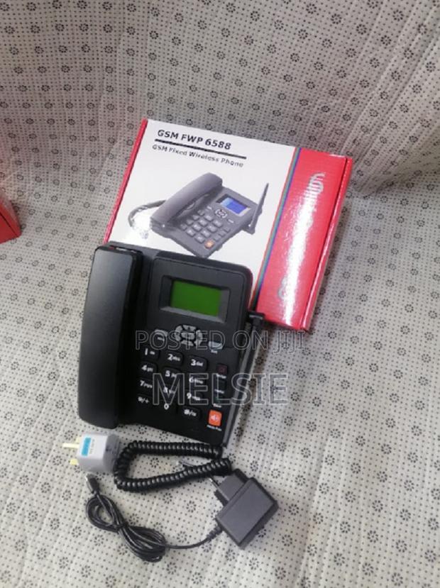 Wireless Desktop Phone for Home Use. Dual Sim Card Slot - main view