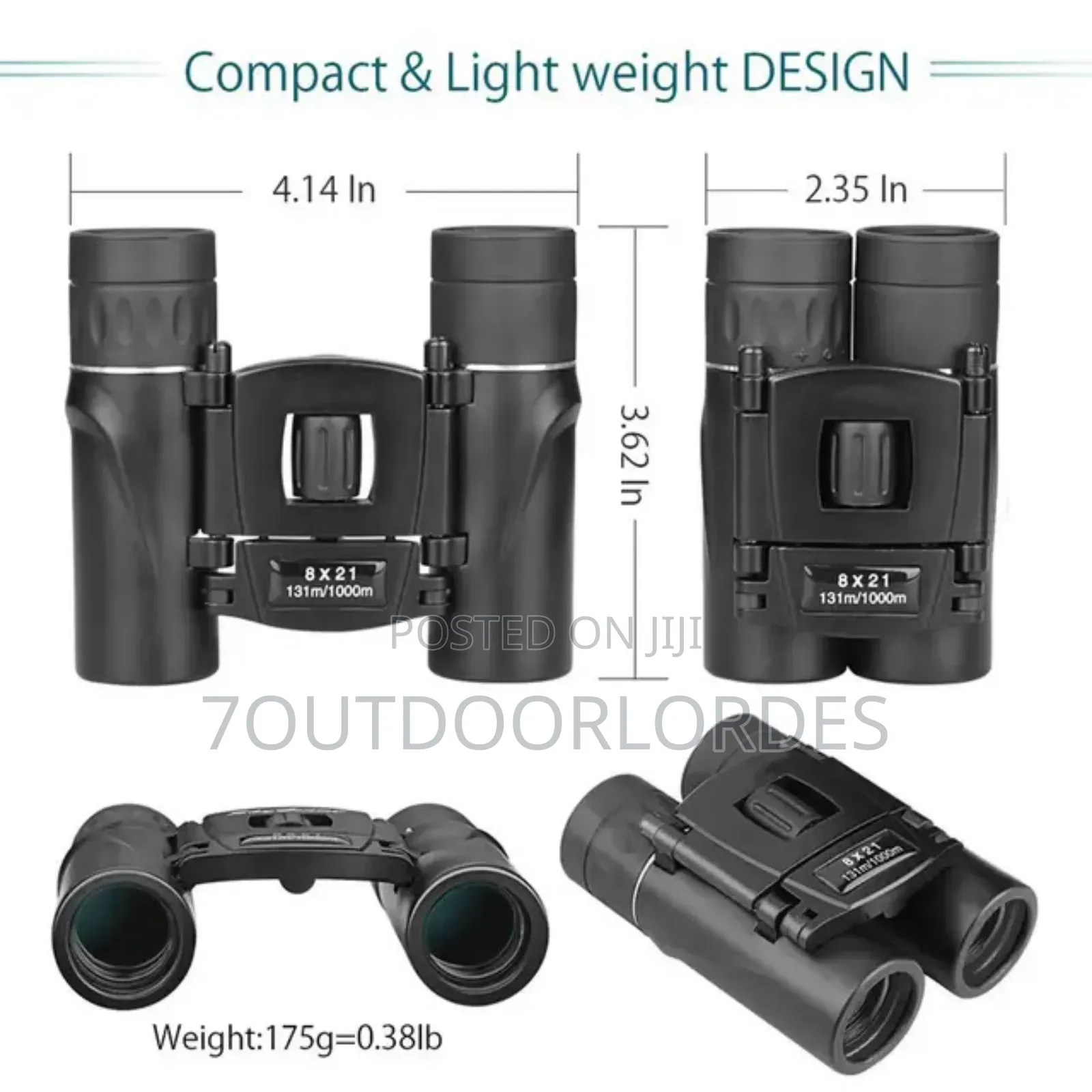 8x21 Compact Lightweight Binoculars