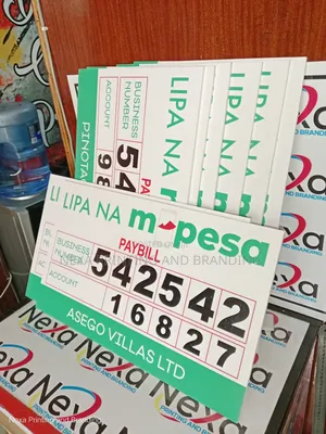 Mpesa Paybill and Buy Goods Mounted Display Boards