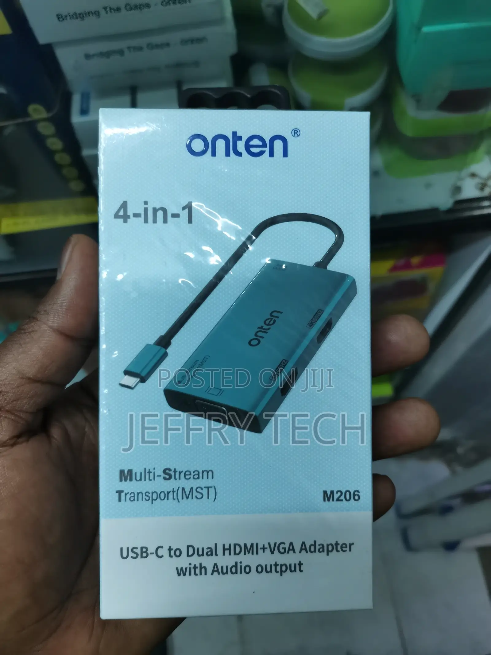 Onten Usb-C to Dual Hdmi and Vga Adapter