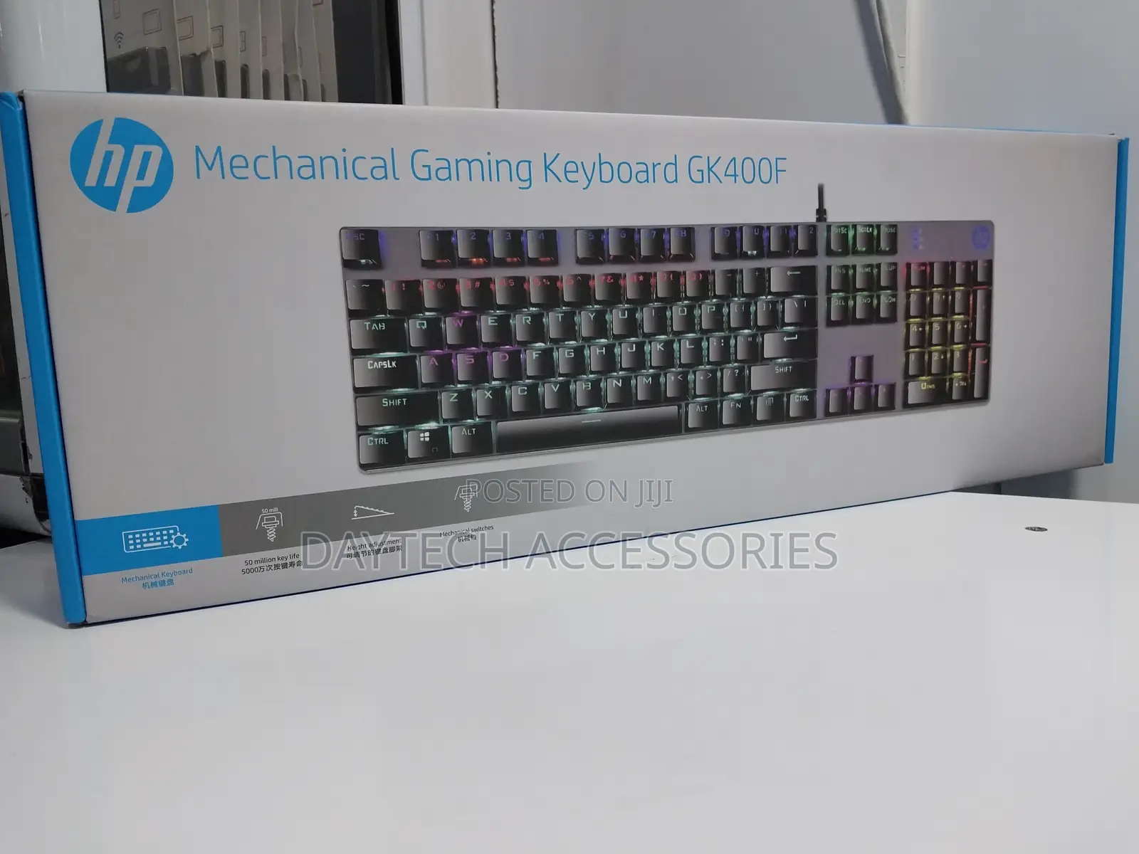Mechanical Keyboard With RGB Backlit Hp Gk400f Mechanical