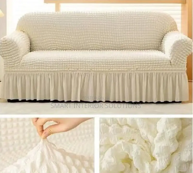 White Turkish Sofa Cover at Tsavo Road Nairobi
