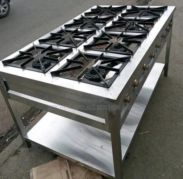 8 Burner Stainless Steel Gas Cooker