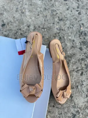 *Peeptoe Slingback Wetlook Flats Ladies Ahoes