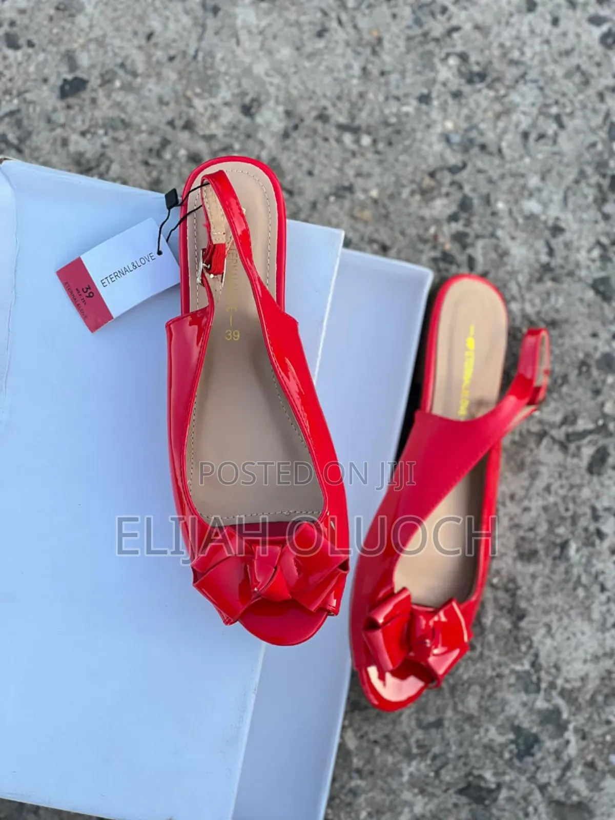 *Peeptoe Slingback Wetlook Flats Ladies Ahoes