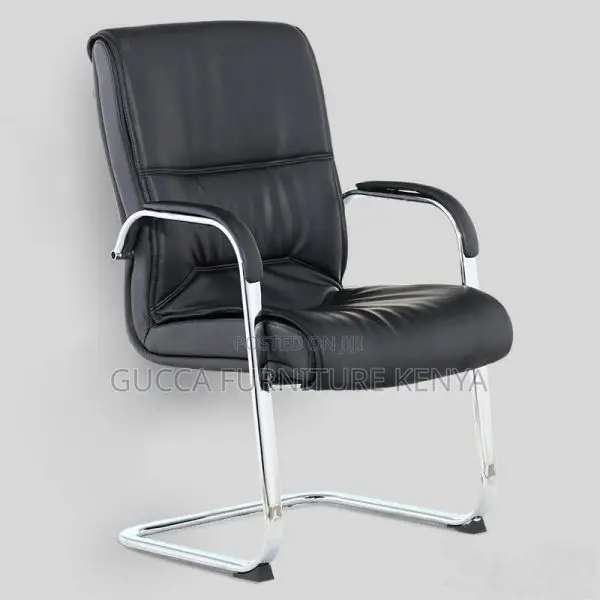Office Chairs:Simplistic Style Leather Highback Office Chair