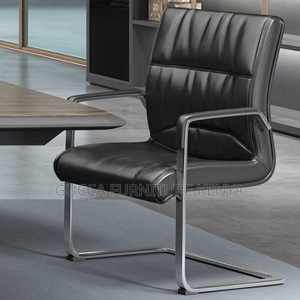 Office Chairs:Simplistic Style Leather Highback Office Chair - thumbnail 2
