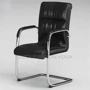 Office Chairs:Simplistic Style Leather Highback Office Chair