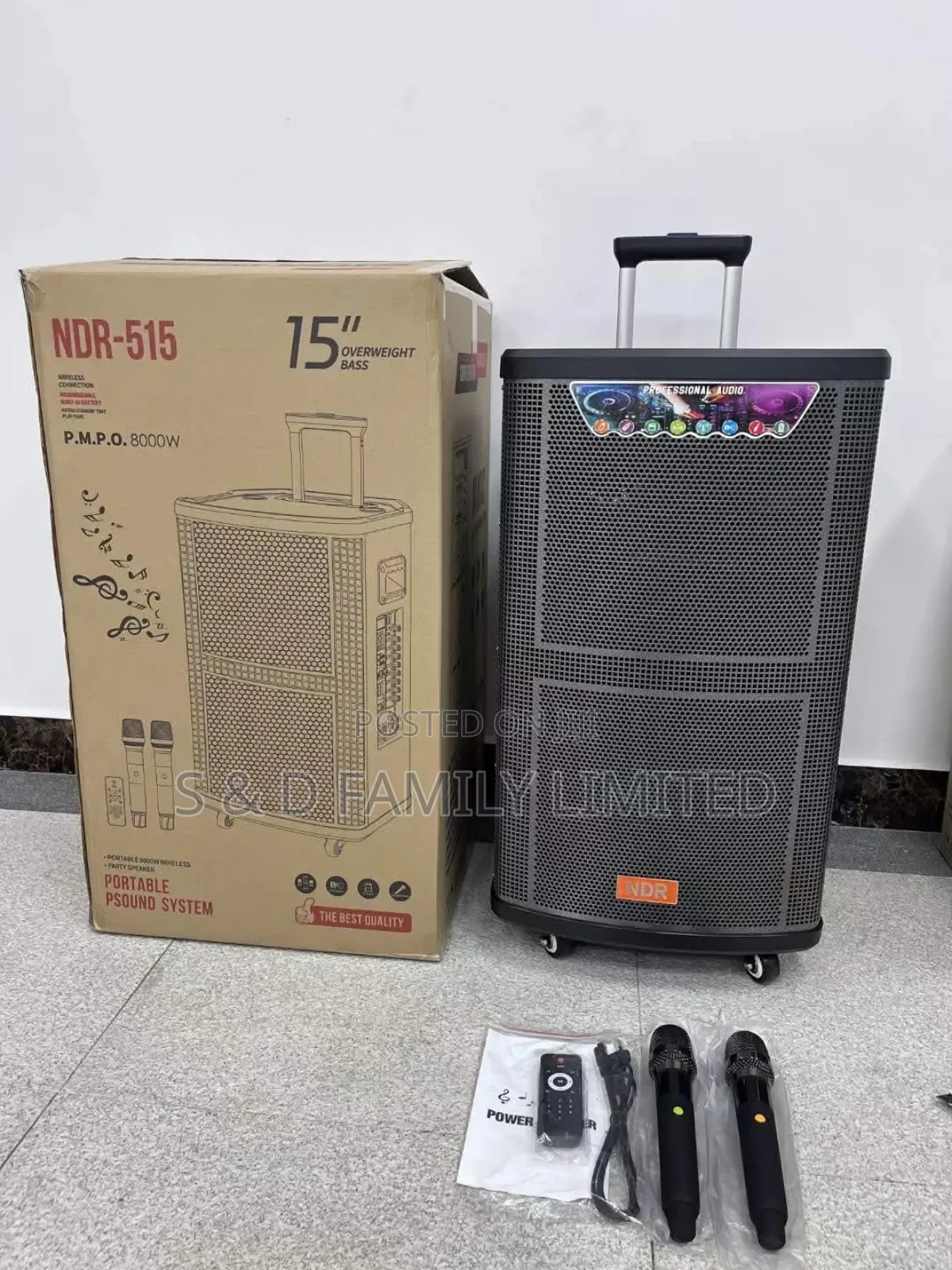 NDR 15 Inch Rechargeable Speaker