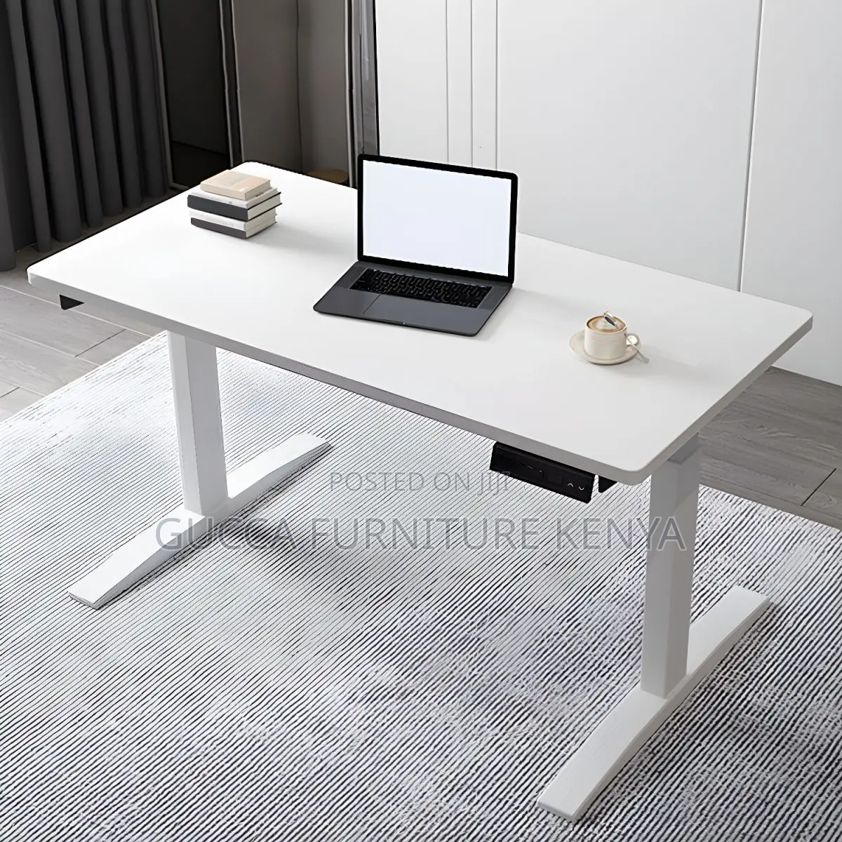 Office Chairs: Electric Rectangular Surface and T-Base Desk