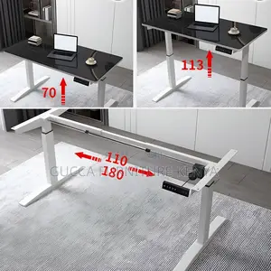 Office Chairs: Electric Rectangular Surface and T-Base Desk