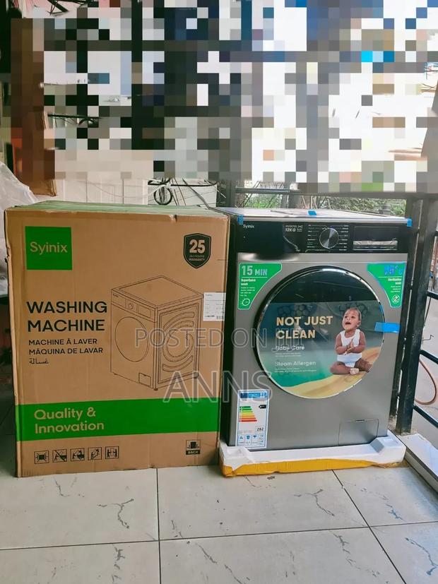Syinix 12kgs Wash Ans Spin Front Load Washer