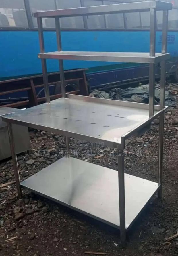 Work Top Table +Overshelves All Stainless