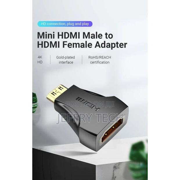 Vention Mini Hdmi Male to Hdmi Female Adapter Black