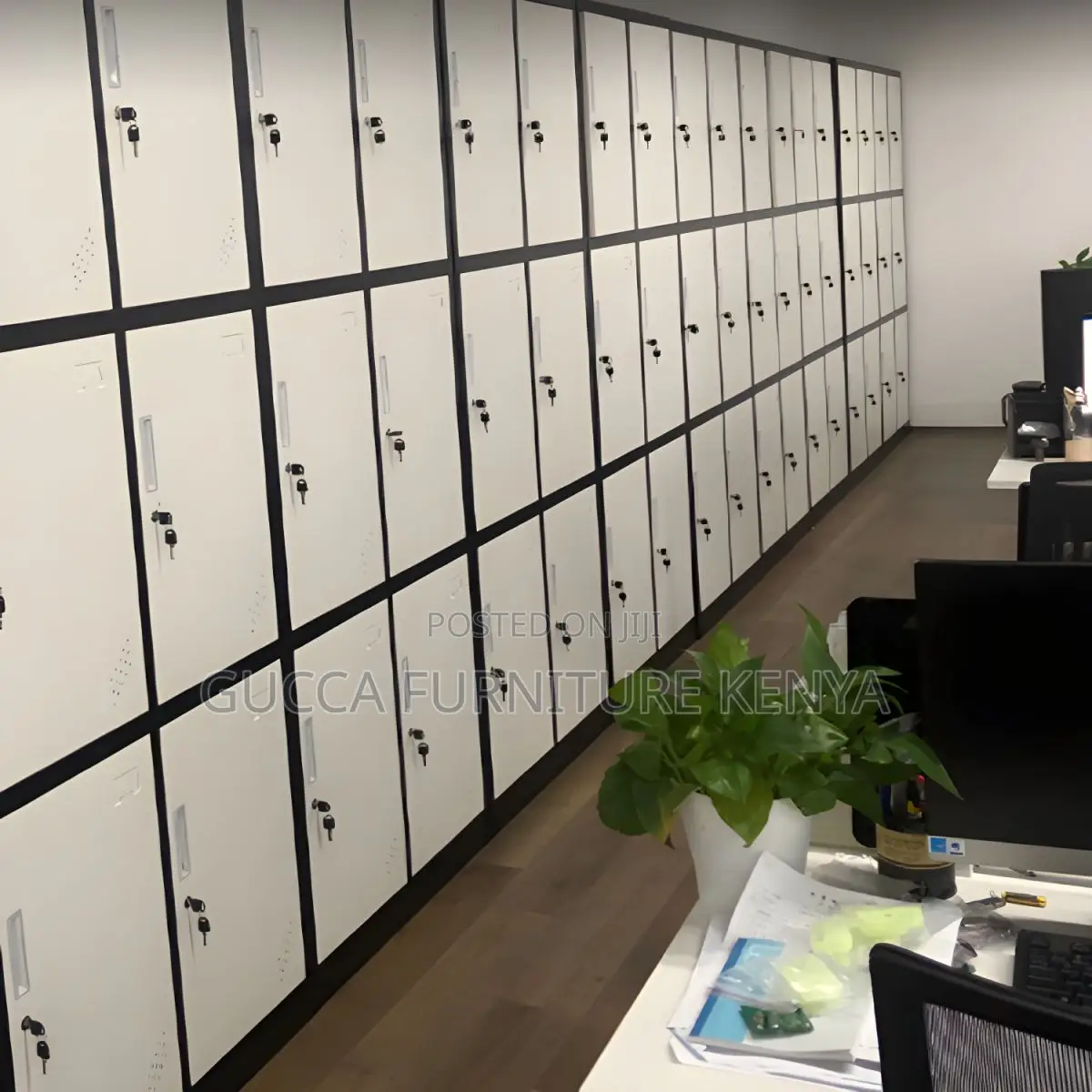 Cabinets:9-Locker Steel Contemporary Cabinet for Home Office