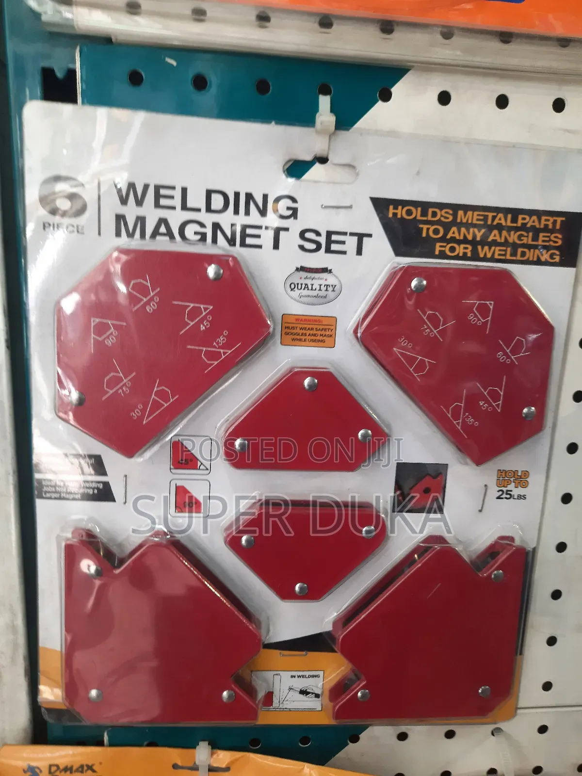 Welding Magnet Set.6 Pieces. Upto 11.5 Kg