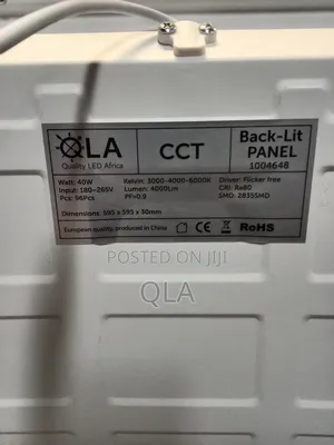 600 by 600 CCT Panel Light CCT