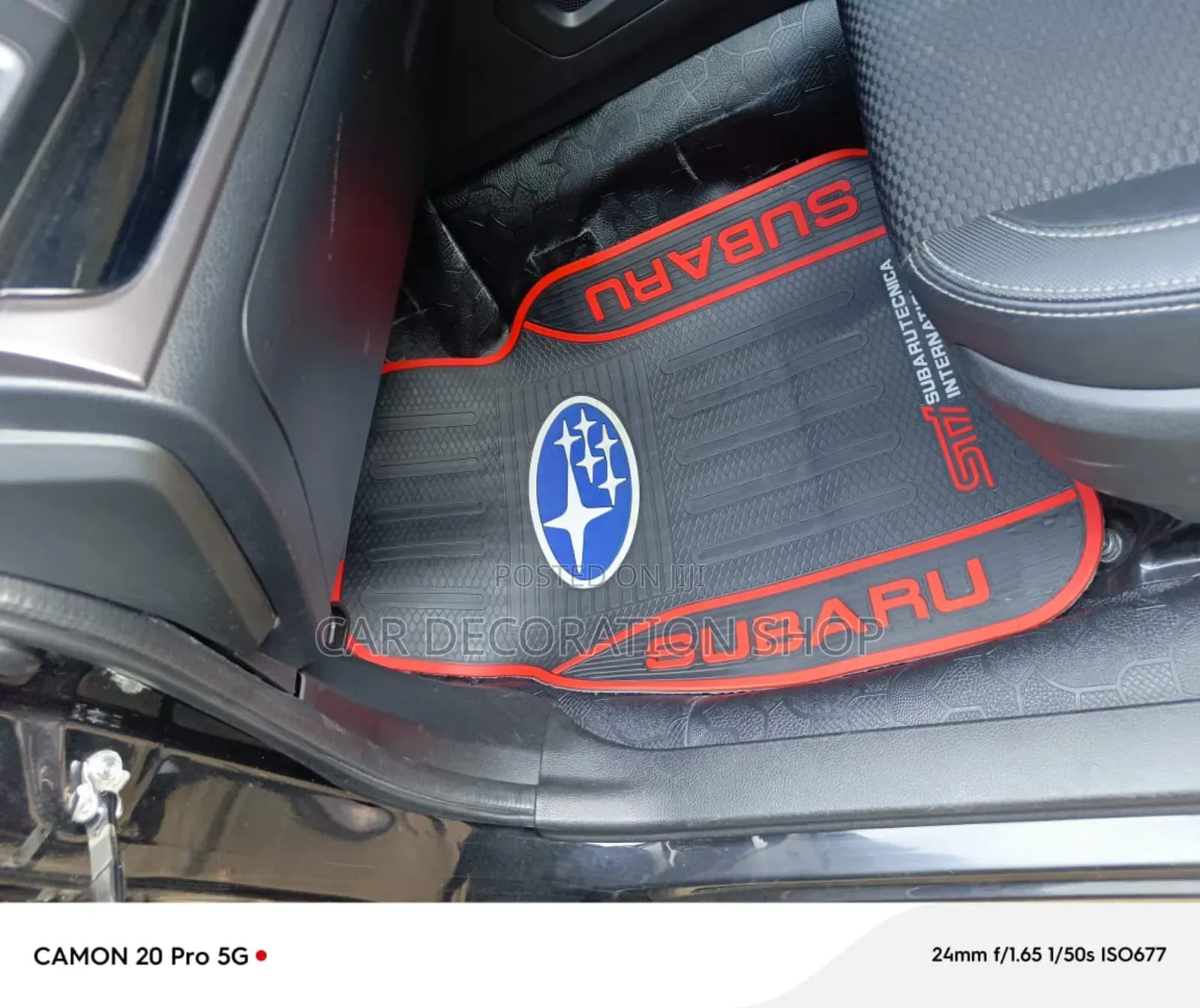 Subaru Car Fitted With Branded Rubber Mats