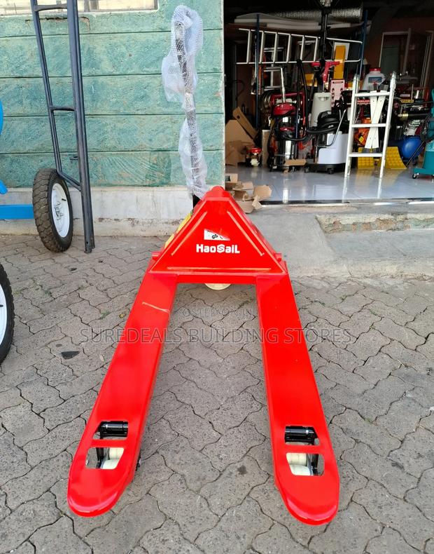 Red Hydraulic Pallet Trolley-3000kg - thumbnail 4