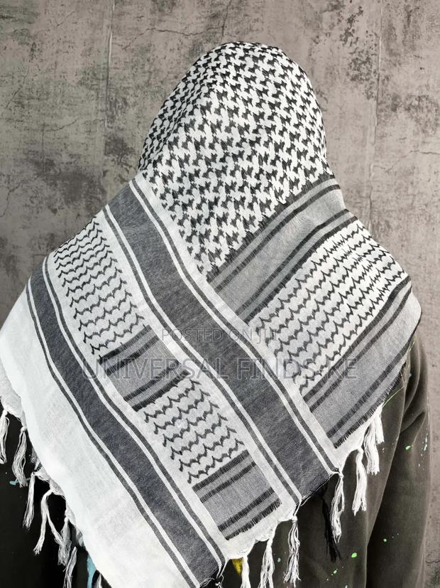 Arab Black and White Kufiya Arafat^Unisex - main view