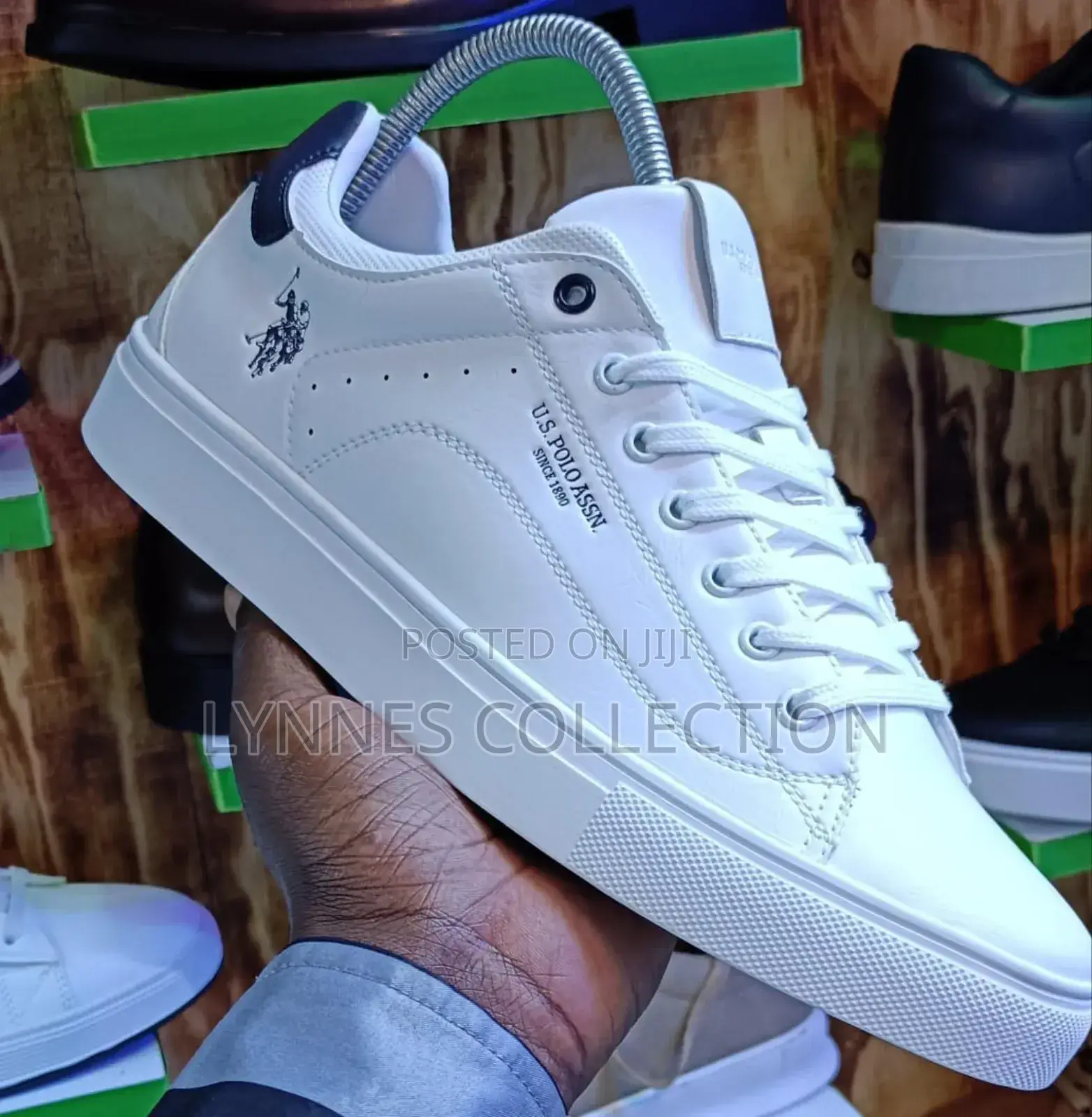 Men Leather White Casual Shoes