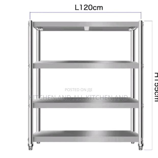 Heavy Gauge 4--Tier Stainless Steel Rack