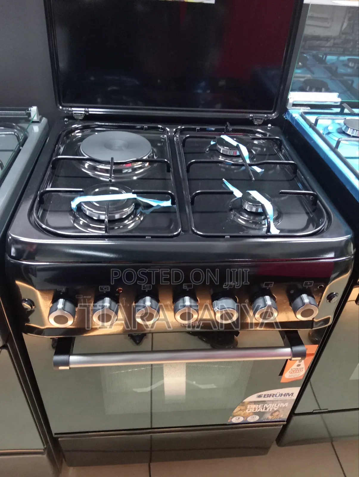 Bruhm 60 X 60 Gas Cooker BGC-66m31orsn, Black (1yr Wrty